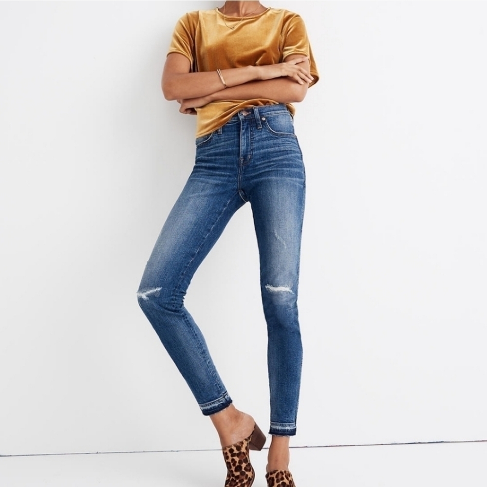 Madewell 9" High-Rise Skinny Rip and Repair Edition Jeans 24